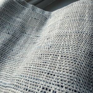 (4) Crate&Barrel Reid Curtain Panels- Blue and Cream